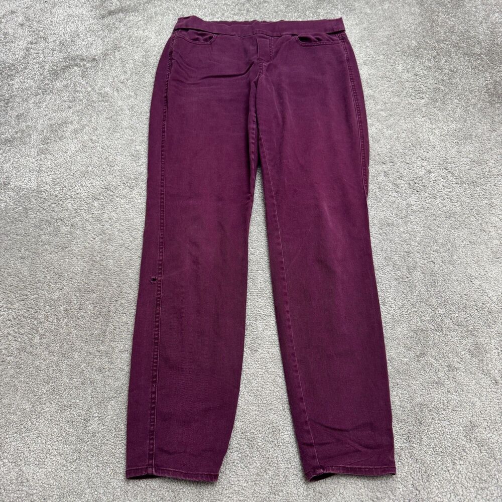 Columbia Sportswear Pull On Chino Pants Womens Medium Purple Burgundy Tapered